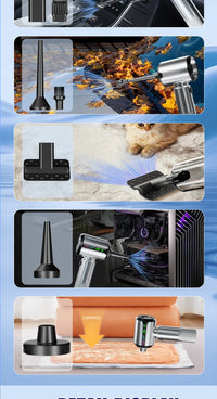 Aspirateur de Voiture CENRR Sans Fil 7500 mAh Écran LED Souffle et Gonfle Rechargeable