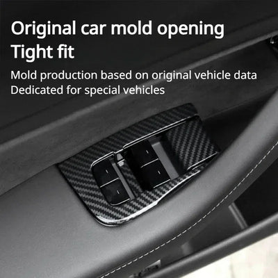 Bouton Lève-Vitre Cache Adhésif Tesla Model 3 Y Highland