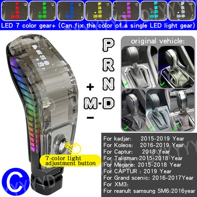 Pommeau de Vitesse Cristal LED Renault Koleos Kadjar