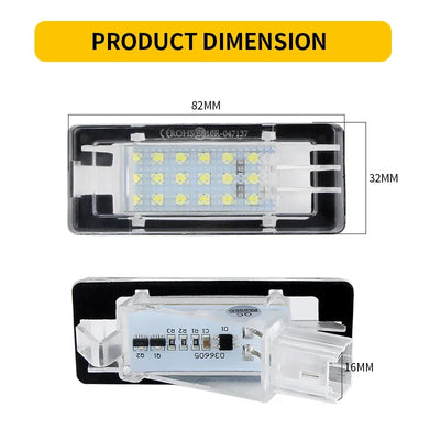 Éclairage de Plaque LED Dacia Duster 12V