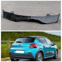 Becquet de Toit Arrière Citroën C3 2018-2021 ABS Aspect Carbone, Noir Brillant ou Apprêt