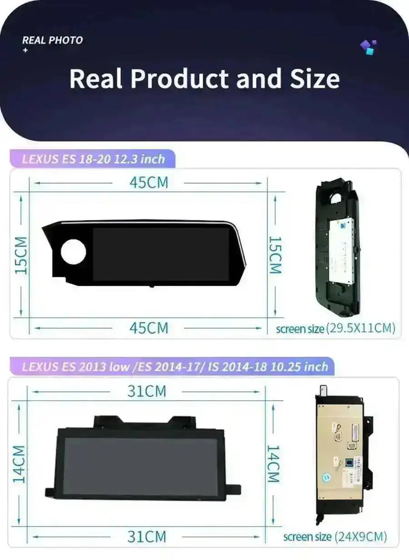 Autoradio Android 14 Écran 10,25 Pouces Lexus IS RC 200 250 200t 300h 2013-2020 CarPlay DSP