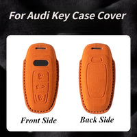 Coque de Clé Audi en Daim A3 A4 A5 A6 A7 A8 Q3 Q4 Q5 Q8 Étui de Protection Télécommande Type A, B ou C