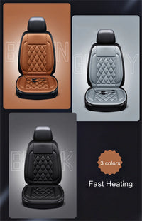 Coussin Chauffant Voiture 12V Lot de 2 Simili Cuir Matelassé