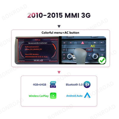 Autoradio BONROAD CarPlay Audi A6 C6 4F 2005-2011