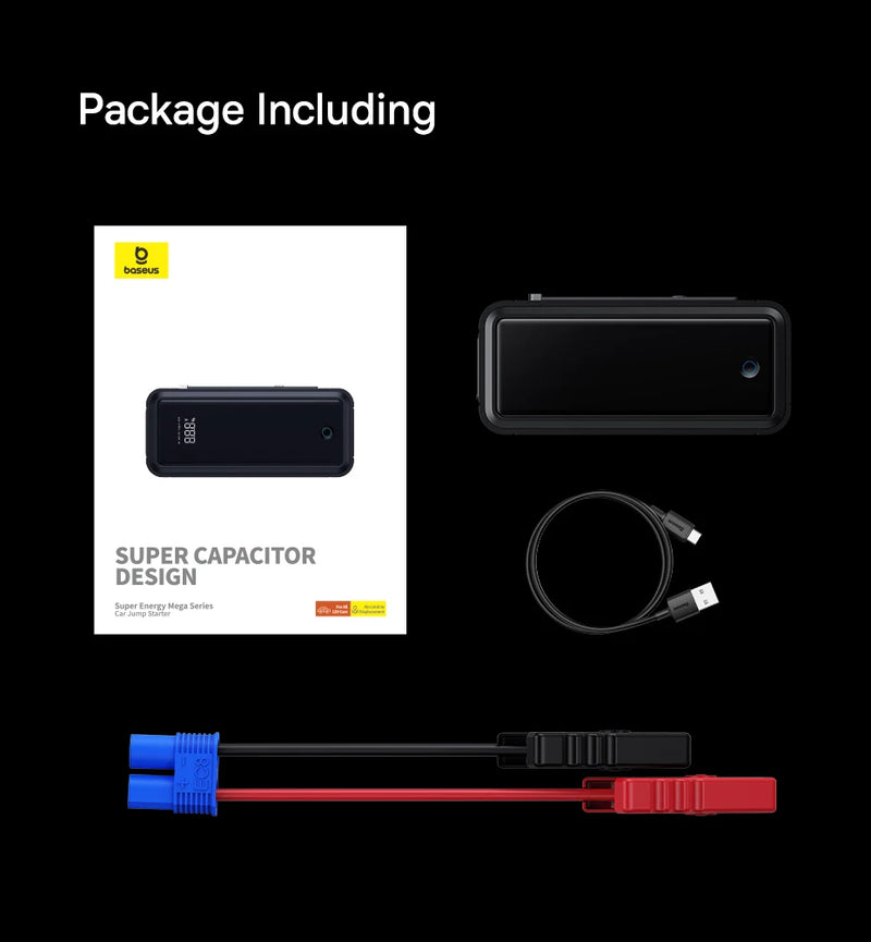 Booster de Batterie Voiture Baseus Supercondensateur 3000A