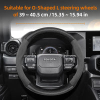 Couvre Volant Toyota Yaris, Corolla, C-HR, RAV4, Hilux, Aygo en Daim et Carbone, Tailles S, M et L