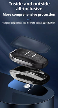 Coque de Clé Peugeot Dégradé Alliage de Zinc Clé Fixe ou Repliable