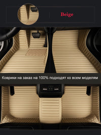 Tapis de Sol Cuir PU Rayé 5D Sur Mesure Volvo XC40 V60 V90 2016-2023 5 Places ou 1 Pièce