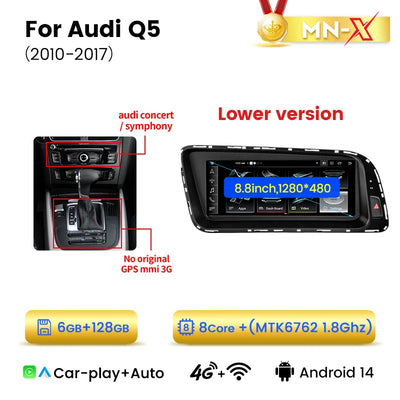 Autoradio Navifly CarPlay Audi Q5 8R 2009-2017