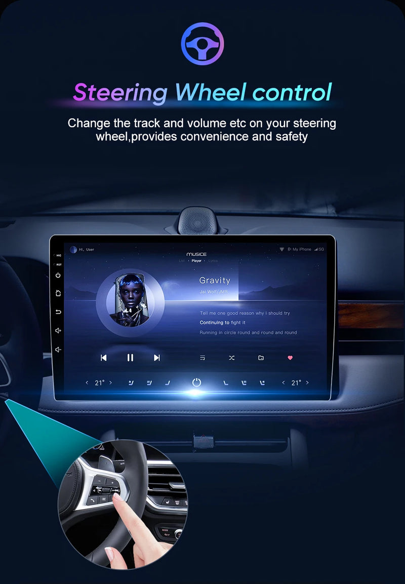 Autoradio Android Dodge Charger 2011-2014 Écran QLED 9 pouces CarPlay GPS Navigation