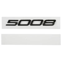 Logo Peugeot 2008, 3008, 4008 et 5008 en ABS 3D, Emblème Chiffres de Coffre 2023-2025, Noir Brillant, Gris Foncé ou Chrome