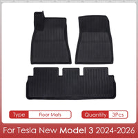 Tapis de Sol et de Malle Tesla Model 3 Highland 2024-2026 TPE Étanches Antidérapants