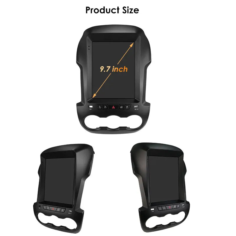 Autoradio Android Ford Ranger 2012-2015 Écran Vertical 9,7 Pouces CarPlay Sans Fil GPS DSP