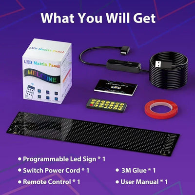 Panneau LED Programmable Bluetooth Voiture Flexible