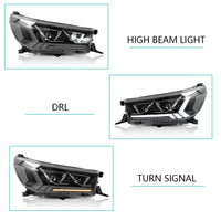 Phares LED Toyota Hilux Revo Rocco AN120 2015-2020 Clignotants Séquentiels Feux de Jour