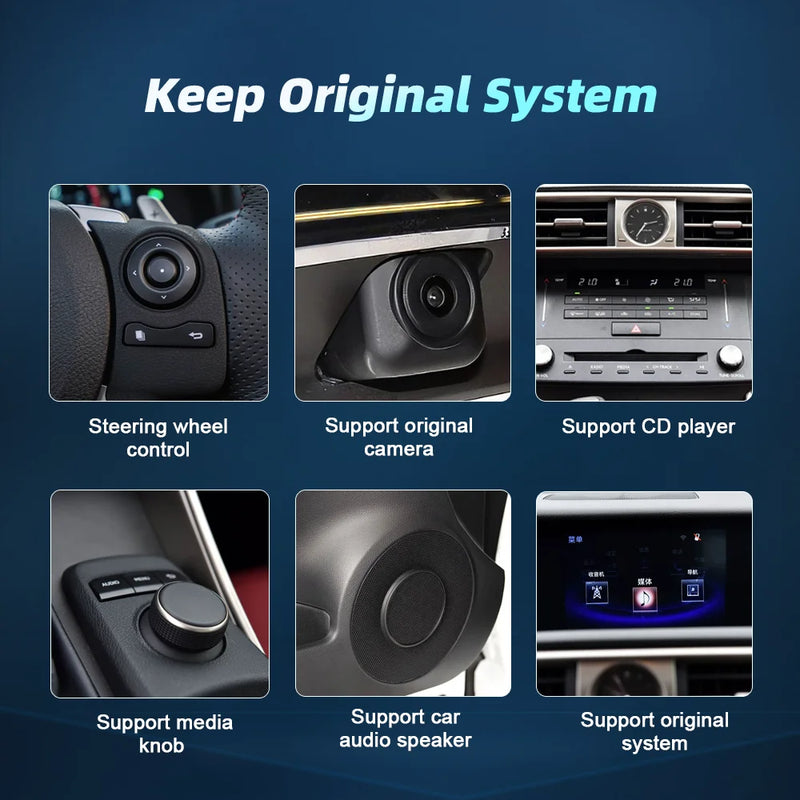 Autoradio CarPlay Android Auto Lexus NX 200 300 2014-2017 Écran 10,25 Pouces Android 14 DSP 4G