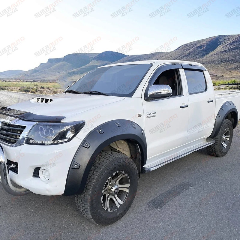 Élargisseurs d'Ailes Style Poche Toyota Hilux Vigo SR SR5 2005-2014 Noir Mat, Jeu de 4 Pièces