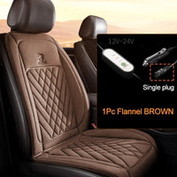 Siège Chauffant Voiture 12V 24V Flanelle Allongé 115 cm