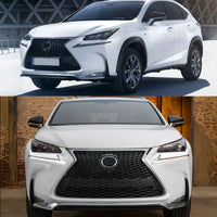 Calandre Lexus NX200t NX300h 2015-2017 Style F Sport Chromée avec Grilles Noires Calandre Avant en Maille