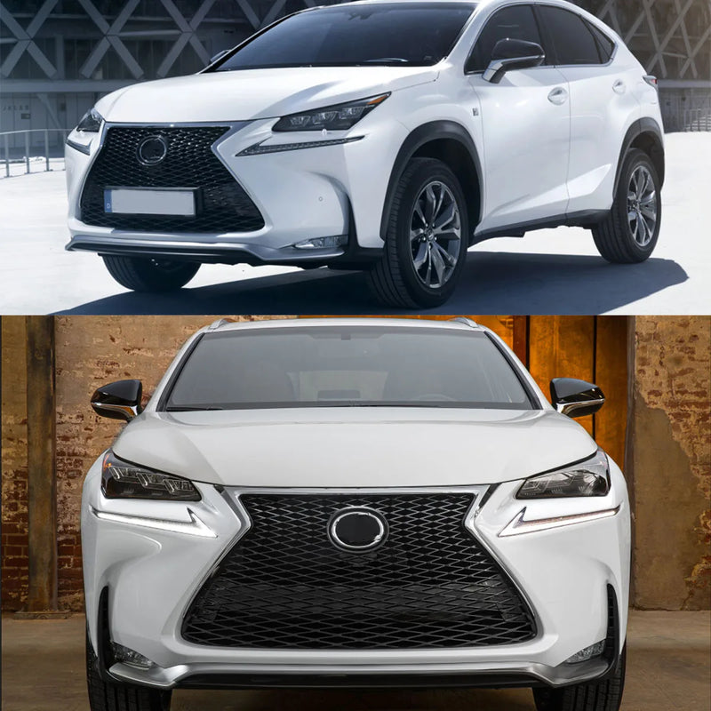 Calandre Lexus NX200t NX300h 2015-2017 Style F Sport Chromée avec Grilles Noires Calandre Avant en Maille