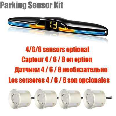 Radar de Recul Risingon Écran LED 4 à 8 Capteurs