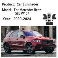 Pare-Soleil Magnétique Mercedes GLE W167 2020-2024 Vitres Latérales Rideaux Isolation Thermique