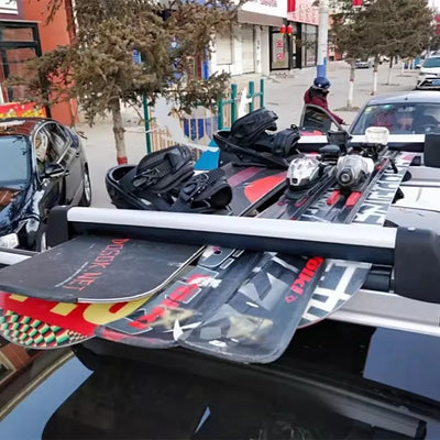 Porte-Skis de Toit Aluminium Coulissant Verrouillable