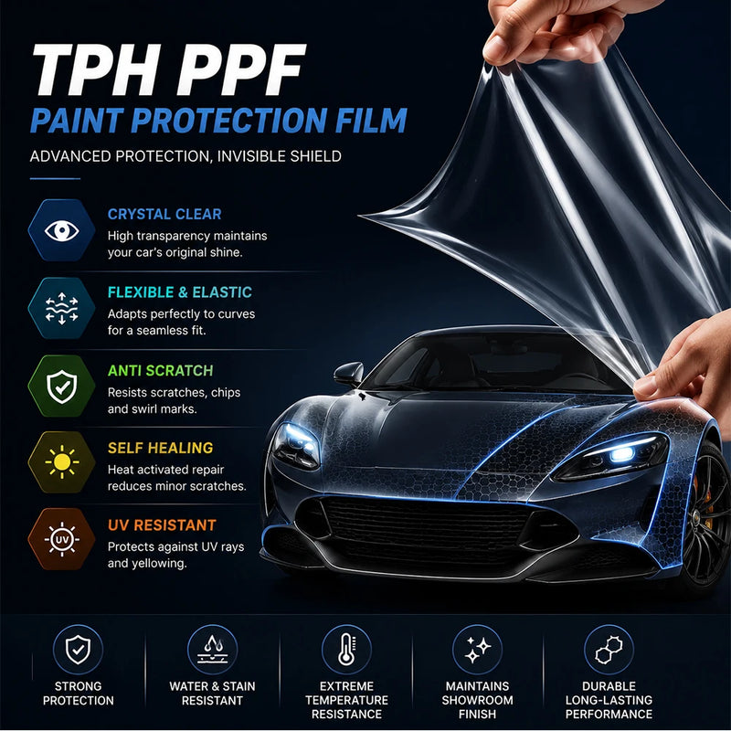 Film de Protection Carrosserie PPF TPH Transparent en Rouleau 7,5 mil