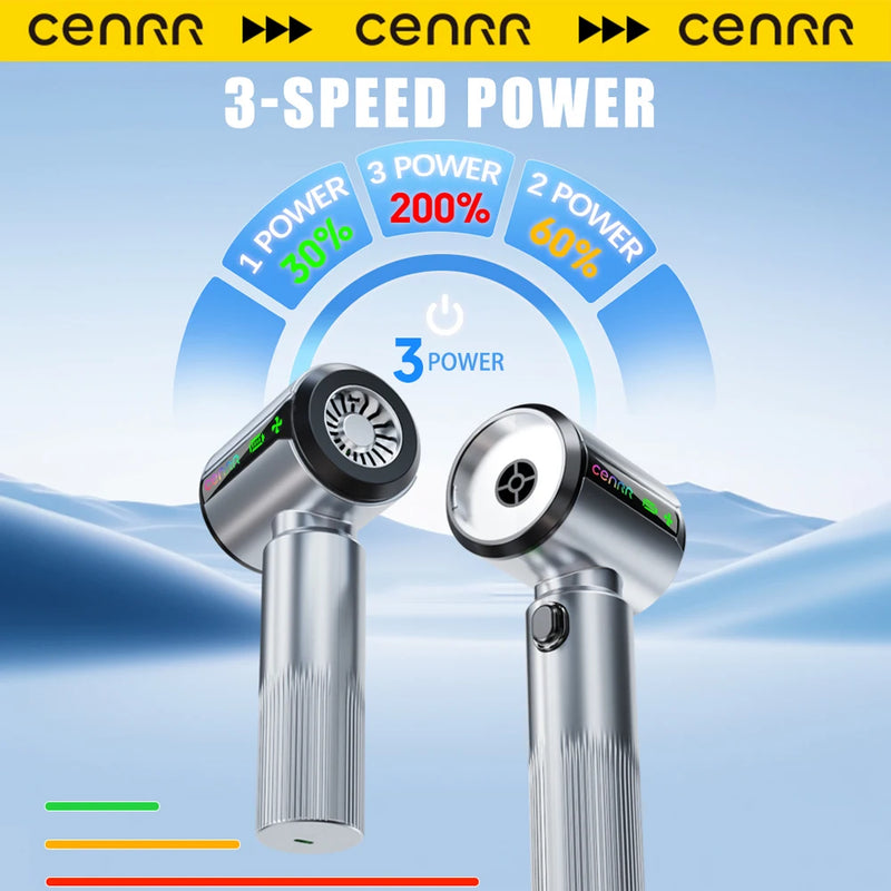 Aspirateur de Voiture CENRR Sans Fil 7500 mAh Écran LED Souffle et Gonfle Rechargeable