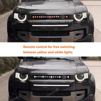 Calandre LED Dynamique Land Rover Defender L663 90 110 130 2020-2026 Type OCTA Jaune Blanc