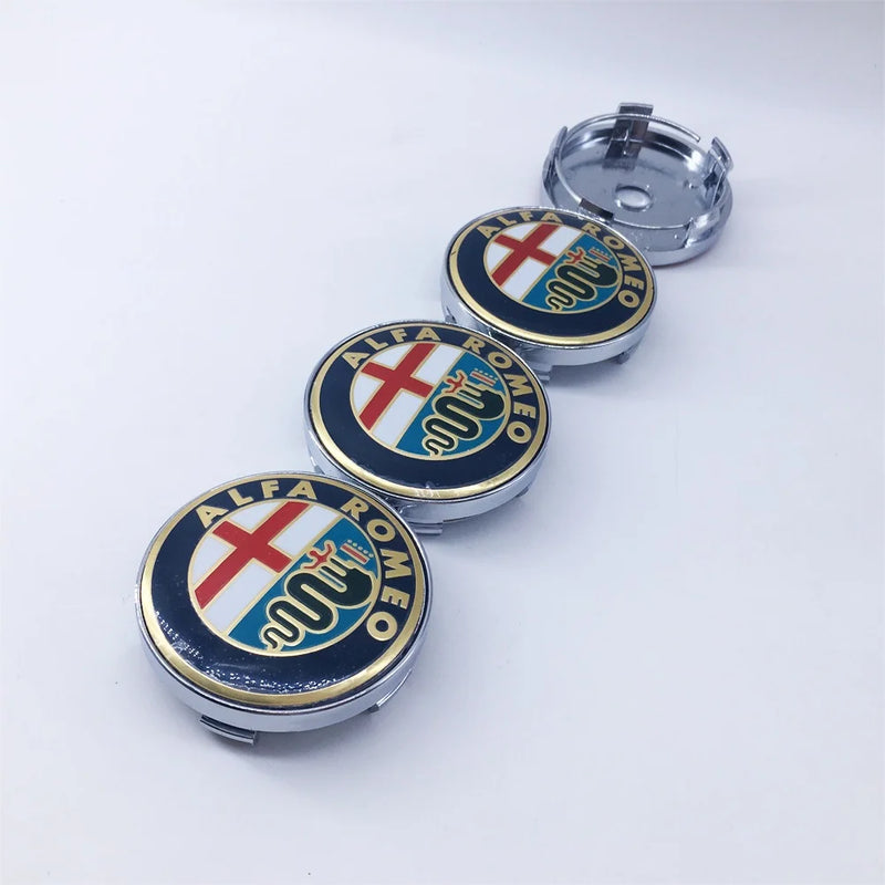 Cache-Moyeux Alfa Romeo Giulietta Mito Giulia 60mm — vue de trois quarts