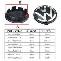 Cache-Moyeux Volkswagen VW Golf Polo Passat 55mm 76mm — vue d'ensemble