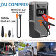 Booster de Batterie Voiture Grand Froid avec Compresseur 150 PSI Arrêt Auto