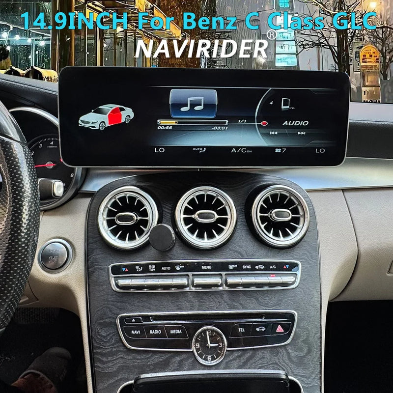 Autoradio Android Mercedes-Benz GLC X253 et C 2015-2018 Écran 14,9 pouces CarPlay GPS