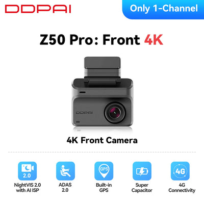 Dashcam DDPAI Z50 Pro 4K GPS ADAS Vision Nocturne