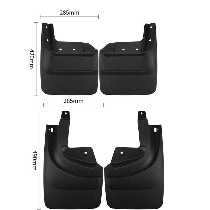 Garde-Boue Jeep Wrangler JL Rubicon 2024-2026 Bavettes 4 Pièces