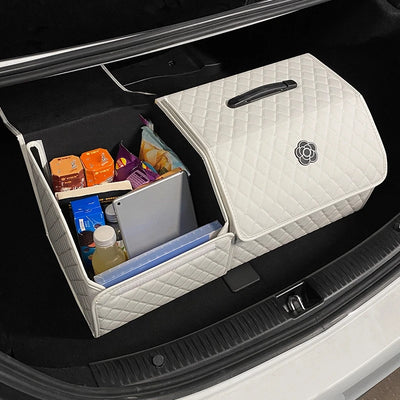 Organisateur de Coffre Voiture Cuir PU Blanc ou Noir
