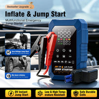 Booster de Batterie Voiture CARSUN 3 en 1 avec Compresseur 150 PSI