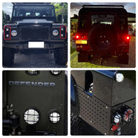Kit Feux Arrière LED Land Rover Defender 90 110 1983-2016 Lentille Transparente