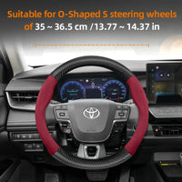 Couvre Volant Toyota Yaris, Corolla, C-HR, RAV4, Hilux, Aygo en Daim et Carbone, Tailles S, M et L