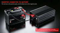 Convertisseur 12V 24V 220V Pur Sinus 1200 à 3000 W Onduleur Voiture Écran LCD
