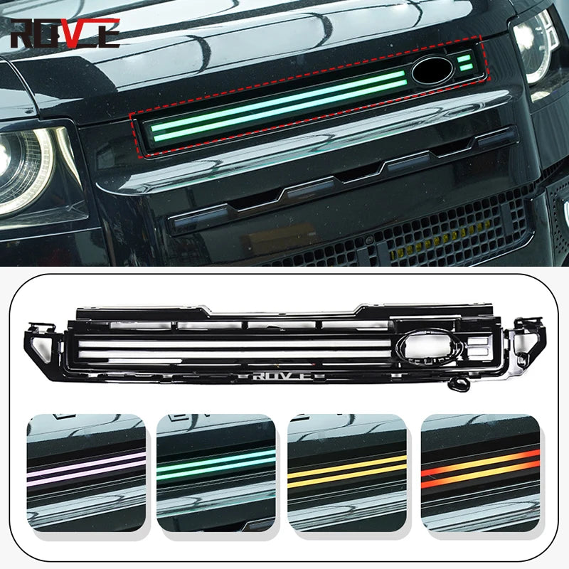 Calandre LED Dynamique Land Rover Defender 90 110 2020-2025 Bandeau Multicolore