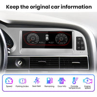 Autoradio Junsun CarPlay Audi A6 C6 4F 2005-2011 — gros plan