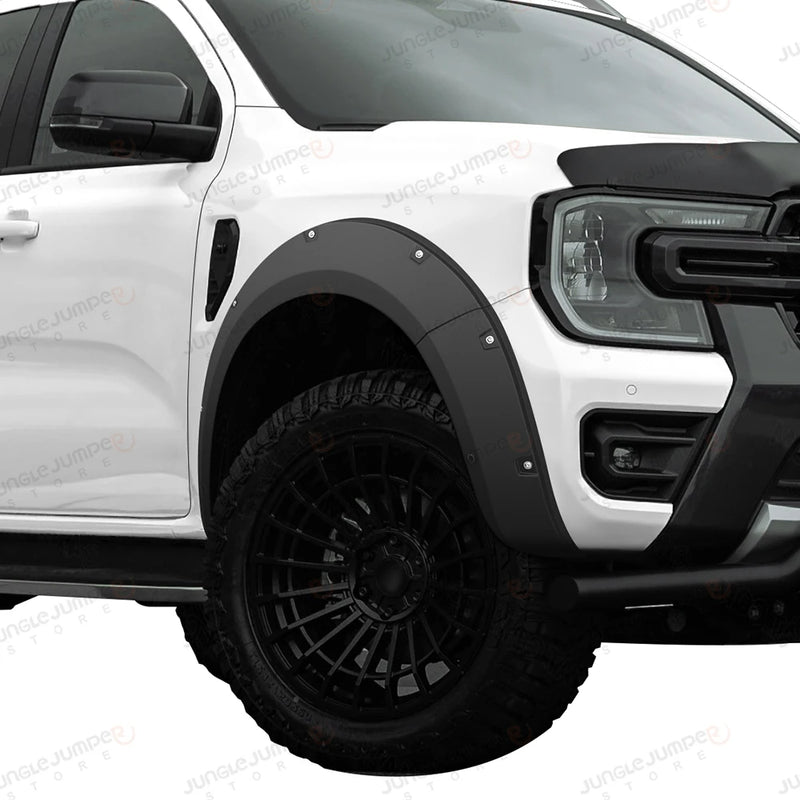 Élargisseurs d'Ailes 8 Pouces Ford Ranger T9 2022-2024 Wildtrak et Wildtrak X Style Rivets, Jeu de 4 Pièces