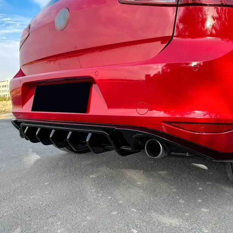 Diffuseur Arrière Volkswagen Golf 7 GTI GTD 2013-2017 Noir Brillant