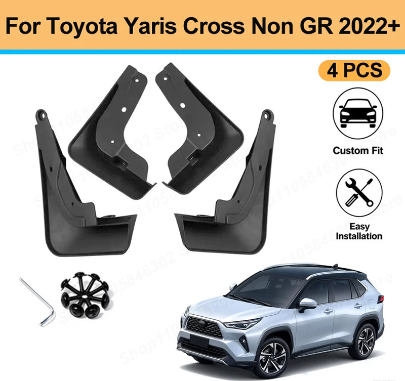 Garde-Boue Toyota Yaris Cross 2022 et Plus Jeu de 4 Bavettes Imperméables Anti-Éclaboussures