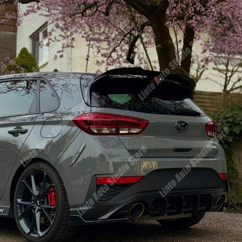Becquet Arrière Hyundai i30 N Hatchback Mk3 et Mk3 Facelift 2017-2025 en ABS Noir Brillant, Look Sportif Tuning