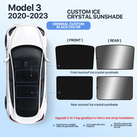 Pare-Soleil de Toit Tesla Model 3 Highland Model Y Juniper Cristal de Glace Noir ou Gris