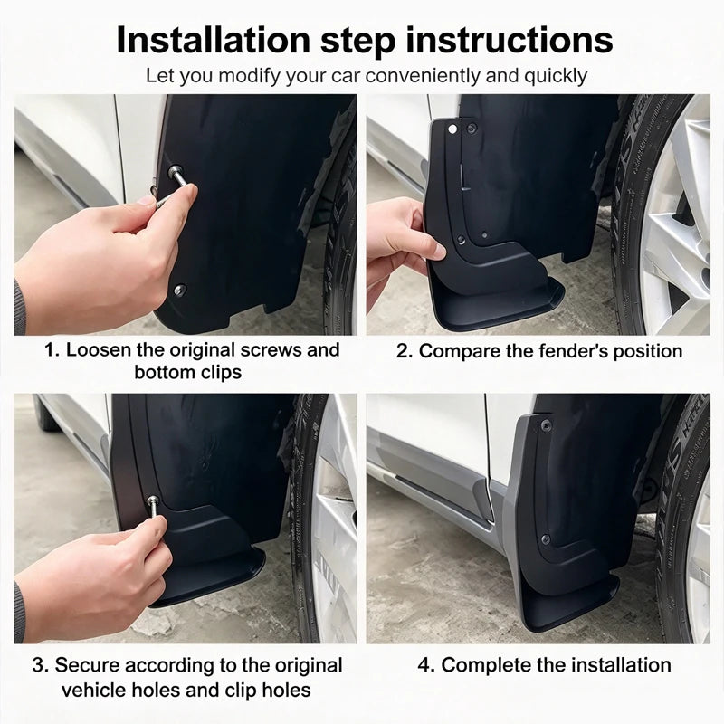 Garde-Boue Toyota Yaris Cross 2022 et Plus Jeu de 4 Bavettes Imperméables Anti-Éclaboussures